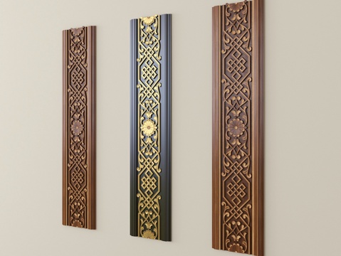 中式雕花su模型