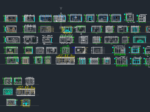 卧室立面图卧室背景墙书房立面图书架施工图主卧次卧书房立面图cad施工图