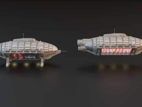 飞艇 军事飞艇 飞行器 科幻飞艇 赛博朋克飞艇su模型