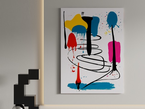  现代装饰画 装饰画 意式装饰画 挂画 现代抽象挂画3d模型 