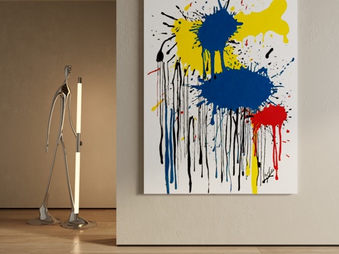  现代装饰画 装饰画 意式装饰画 挂画 现代抽象挂画3d模型 