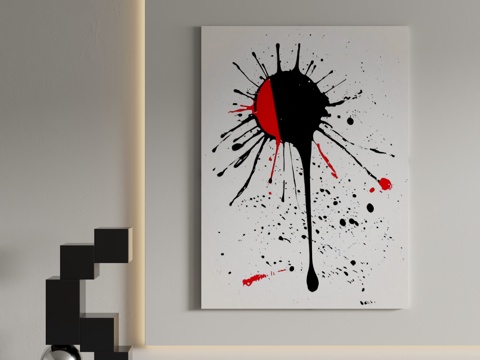  现代装饰画 装饰画 意式装饰画 挂画 现代抽象挂画3d模型 