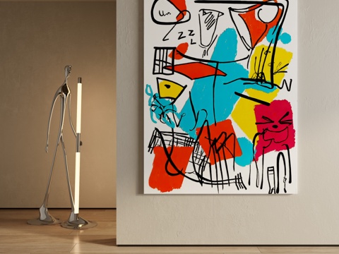  现代装饰画 装饰画 意式装饰画 挂画 现代抽象挂画3d模型 