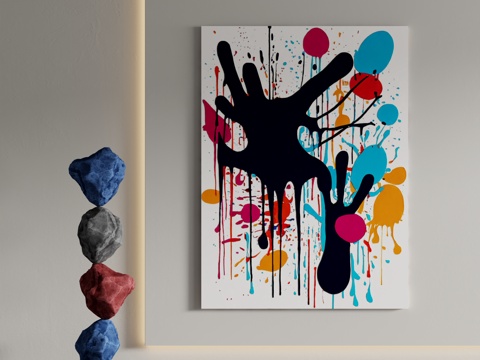  现代装饰画 装饰画 意式装饰画 挂画 现代抽象挂画3d模型 