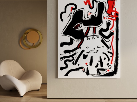  现代装饰画 装饰画 意式装饰画 挂画 现代抽象挂画3d模型 