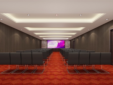  现代美容院报告厅 公共座椅3d模型 