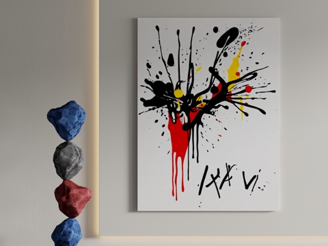  现代装饰画 装饰画 意式装饰画 挂画 现代抽象挂画3d模型 