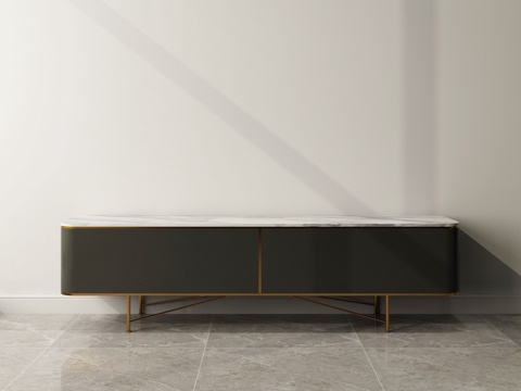  现代北欧后现代 轻奢客厅 电视柜 装饰柜3d模型 