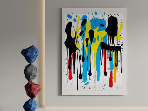  现代装饰画 装饰画 意式装饰画 挂画 现代抽象挂画3d模型 