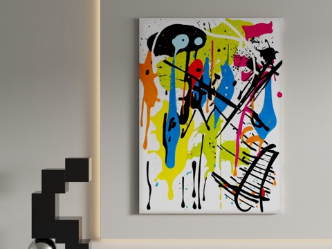  现代装饰画 装饰画 意式装饰画 挂画 现代抽象挂画3d模型 