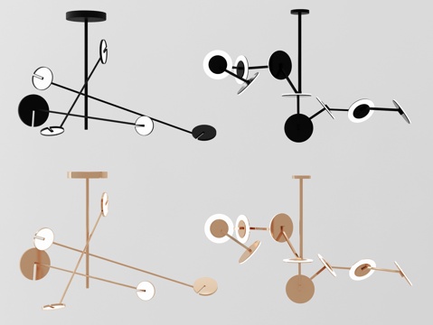  现代吊灯模型组合3d模型 