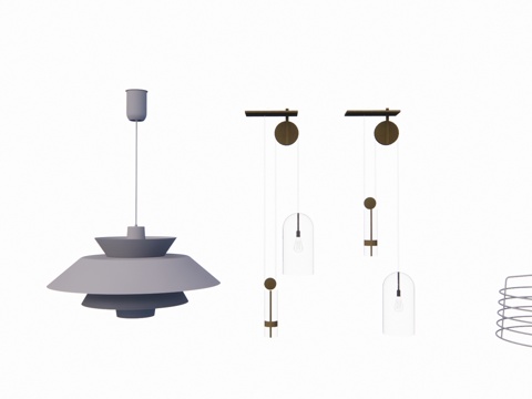 灯 吊灯 灯光 射灯 草坪灯 装饰灯 灯具su模型