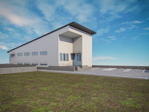 建筑别墅 住宅建筑 商店 诊所 医院 一层房子3d模型