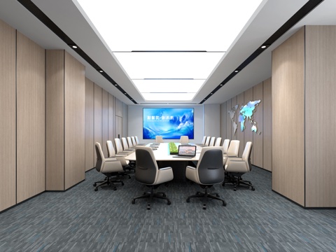  会议室3d模型 
