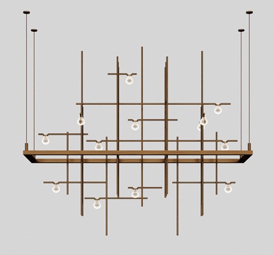  现代吊灯模型组合3d模型 