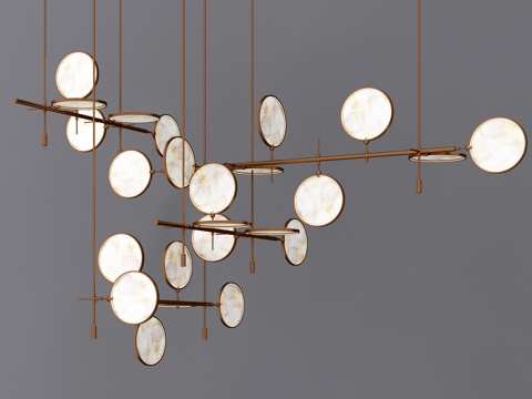  现代吊灯模型组合3d模型 