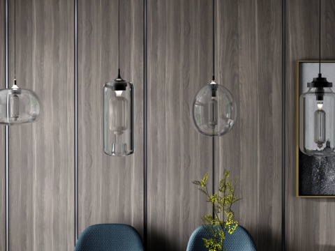  现代轻奢 餐厅吊灯 玻璃吊灯3d模型 