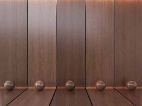 现代木纹木饰面 木饰面护墙板 背景墙 墙饰板su模型