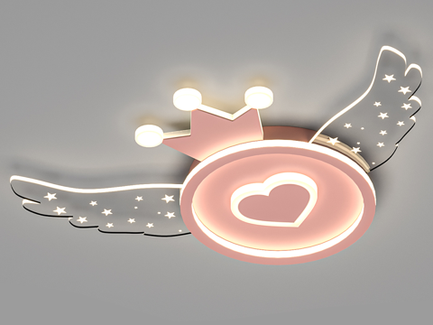  现代简约儿童吸顶灯 吸顶灯 简约儿童吊灯 灯3d模型 