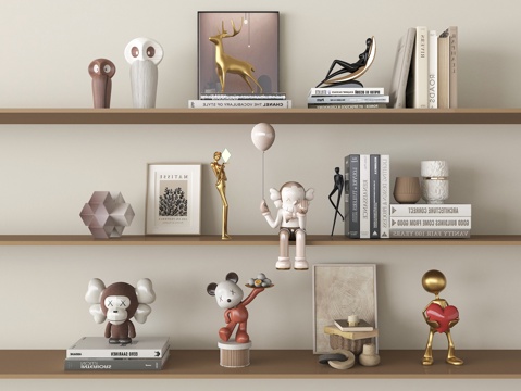 现代装饰摆件 书籍摆件su模型