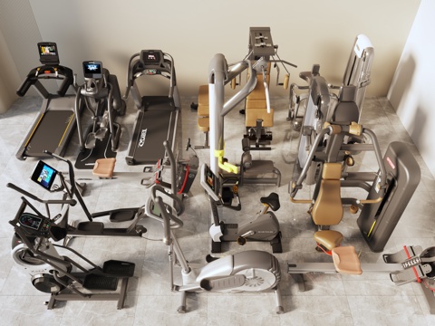  健身器材3d模型 