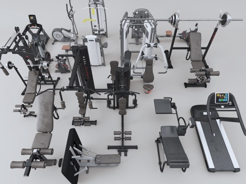  健身器材3d模型 