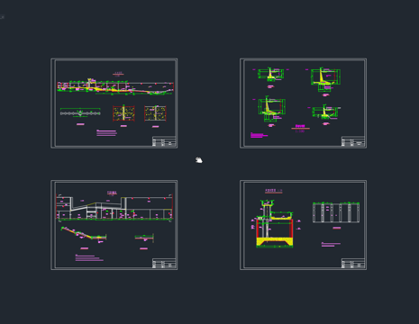 船闸水闸闸室CAD图纸cad施工图