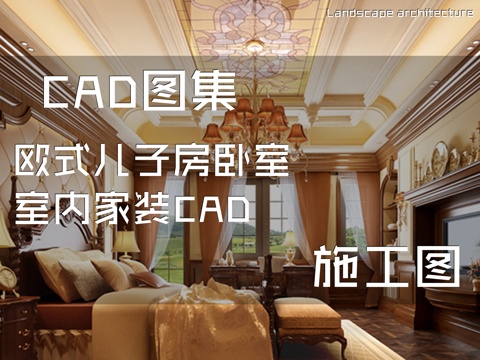 欧式儿子房卧室室内家装CAD施工图cad施工图