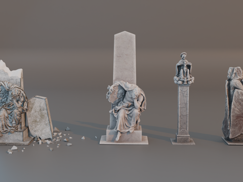 雕像 石像 欧式复古雕像 神话雕像 人物雕像su模型