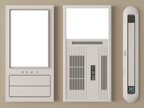 现代浴霸 取暖器 集成浴霸 线型浴霸su模型