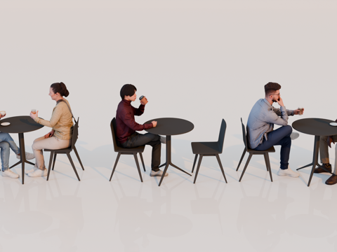 人物 多人 商务男女人物 人物组合 场景人物su模型