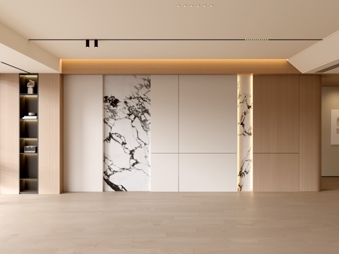 现代客厅 奶油客厅 沙发背景墙 客厅背景 奶油风背景墙3d模型