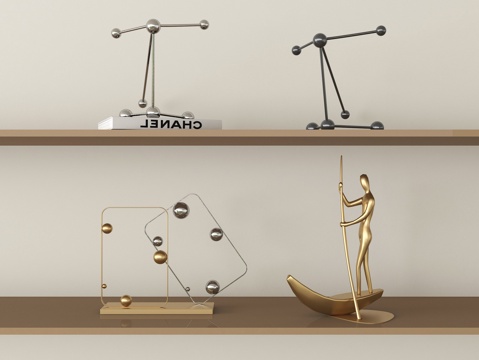 现代装饰摆件组合su模型