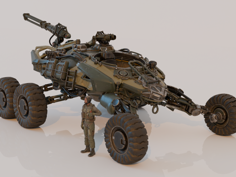 战车 机甲战士 科幻机器人 机械战甲 战争机甲su模型