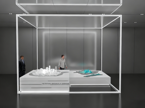  城市展区沙盘3d模型 