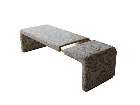  现代床尾凳 长凳3d模型 