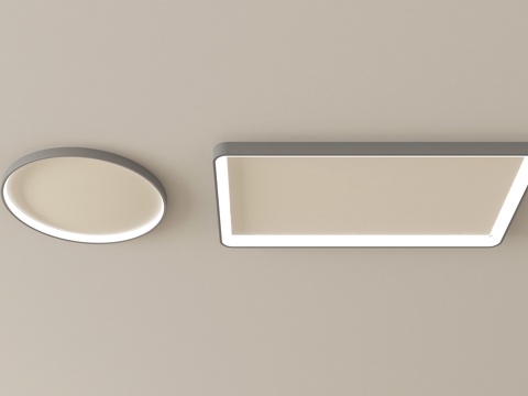 现代简约吸顶灯 客厅吸顶灯su模型