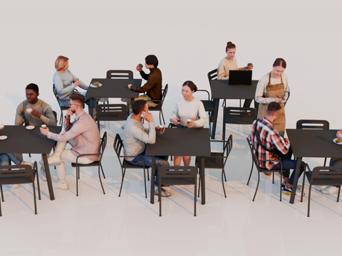 人物 多人 商务男女人物 人物组合 场景人物su模型