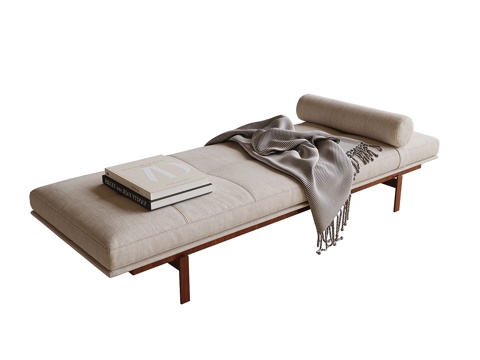 现代床尾凳 长凳 沙发凳su模型