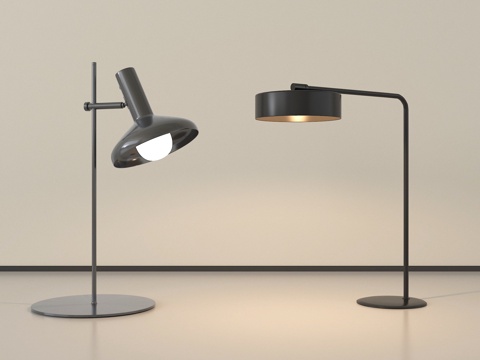  现代台灯 金属台灯3d模型 