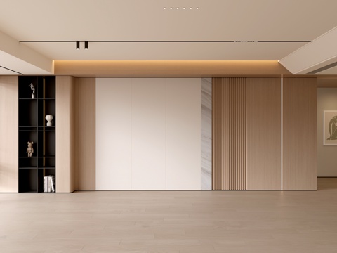  现代客厅 奶油客厅 沙发背景墙 客厅背景 奶油风背景墙3d模型 