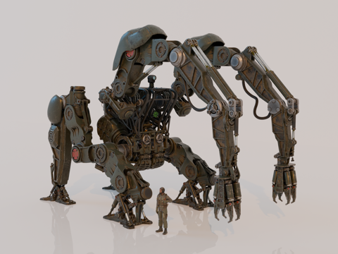 机器人 机甲战士 科幻机器人 机械战甲 战争机甲su模型