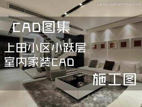 上田小区小跃层室内家装CAD施工图cad施工图
