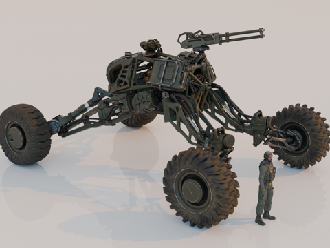 战车 机甲战士 科幻机器人 机械战甲 战争机甲su模型