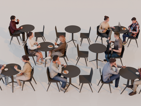 人物 多人 商务男女人物 人物组合 场景人物su模型