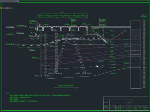 高桩码头断面图高桩码头结构断面图高桩码头剖面图高桩码头CADcad施工图