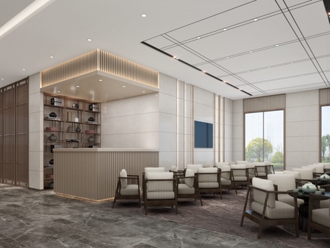  售楼处休息区3d模型 