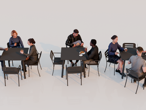 人物 多人 商务男女人物 人物组合 场景人物su模型