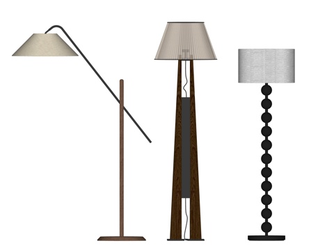 现代落地灯su模型