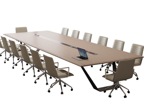 现代会议桌椅 办公椅su模型